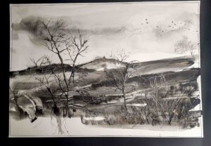 la bretagne vue par Johanne Gicquel. Des noirs et blancs à l'aquarelle